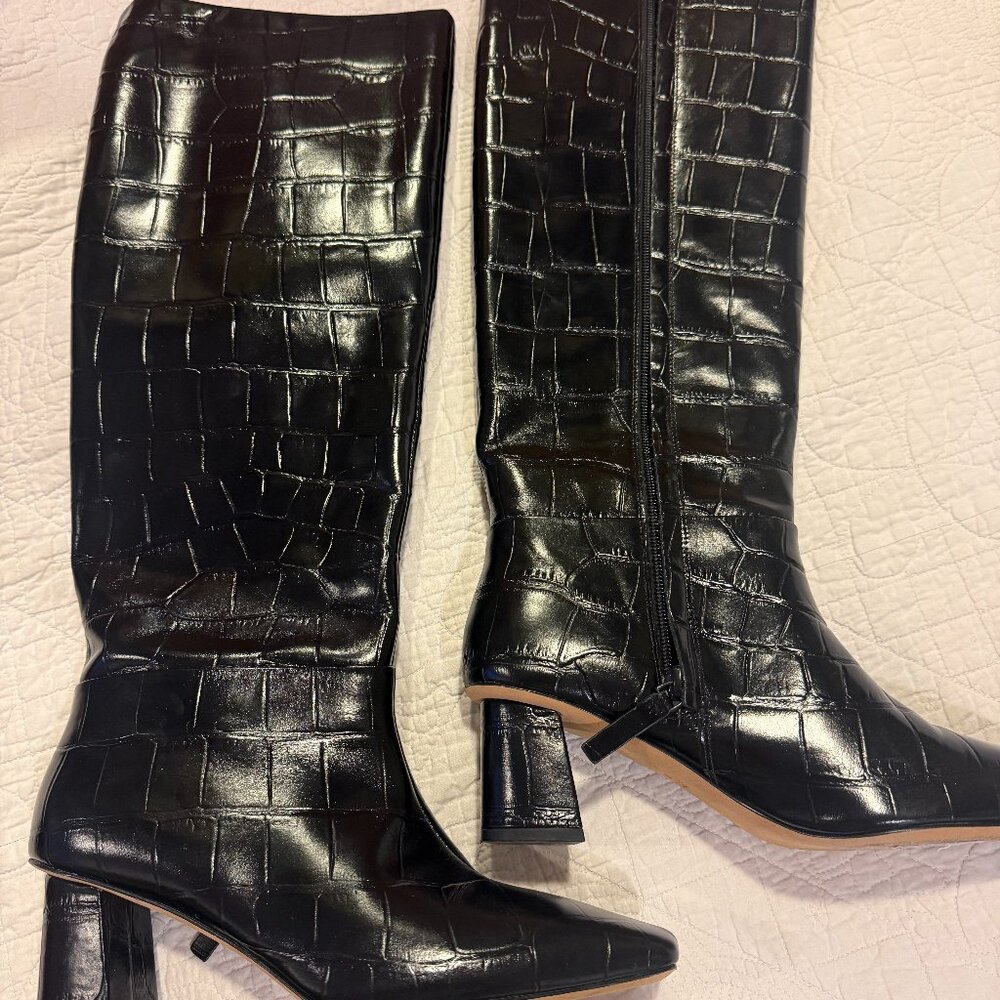 3.1 Philip Lim Tess Square Toe Shaft Boot Size 38